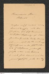 Nachlass Franz Steindachner, Brief von Norbert Jöss an Franz Steindachner (14.02.1906), Inv.Nr. 261.01, Seite 1